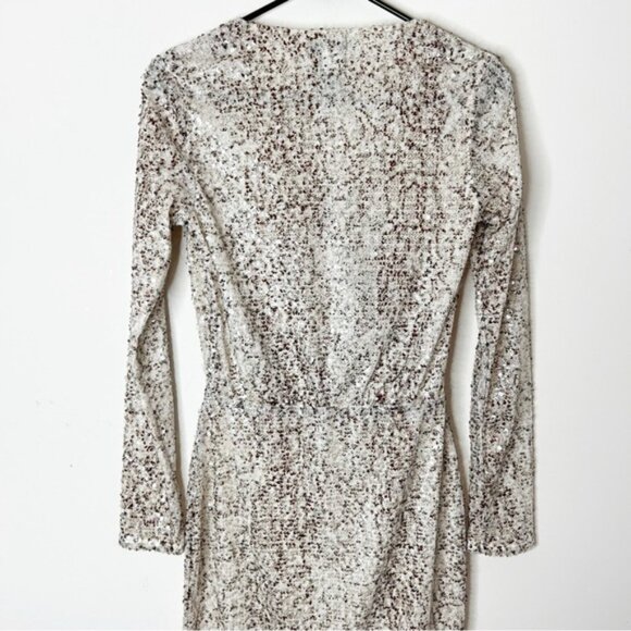 Victoria's Secret Moda Mini Dress Sequins Long sleeve Snake print Y2k 00s XS - Picture 12 of 16
